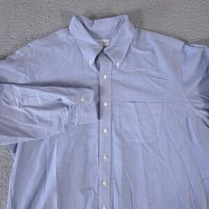 Brooks Brothers Shirt Mens 18-36 Blue Chambray Button Up Original Polo USA